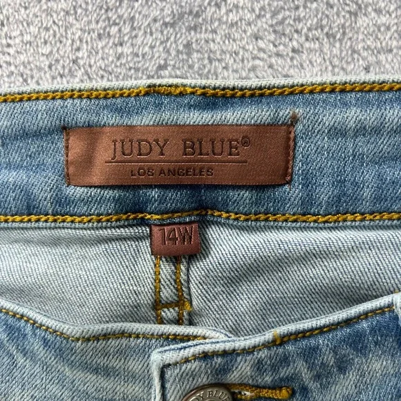 Judy Blue Womens Boot Cut Jeans‎ Size 14W Light Wash Stretch Denim JB82552LT-PL - Picture 3 of 10